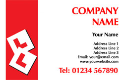 L plate business cards
