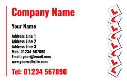 cascading L plates business cards