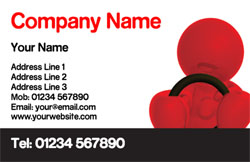 red and black driving business cards