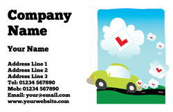 L plate clouds business cards