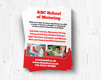 driving instructor leaflets