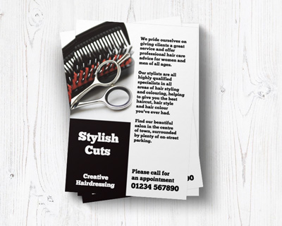 hairdressing leaflets