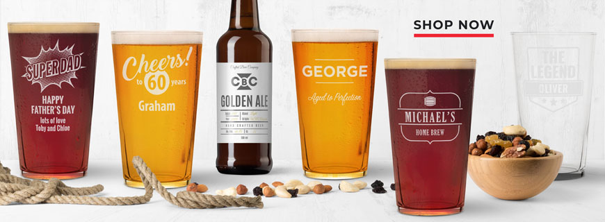 personalised pint glasses