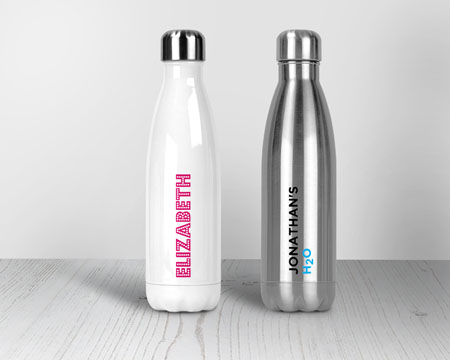 personalised stainless steel vacuum water bottles
