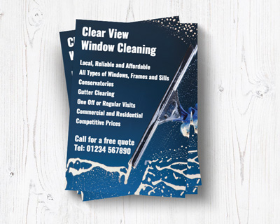 window cleaner leaflets